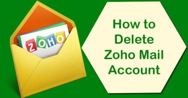 delete zoho mail account