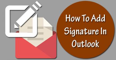 add signature in Outlook