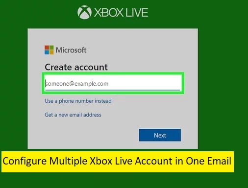 configure multiple xbox accountnin one email