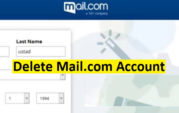 delete mail.com account