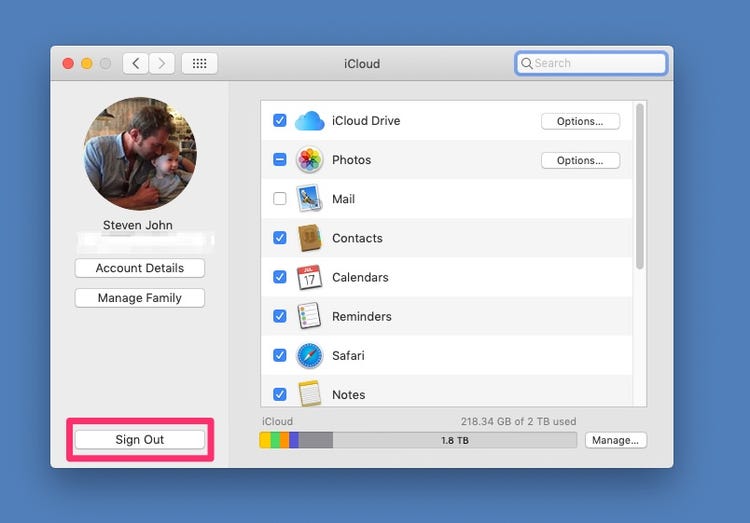 can i log out of dropbox on mac