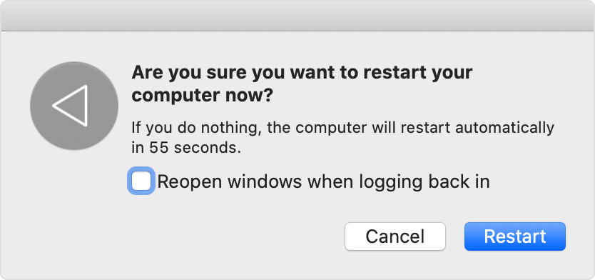 restart MAC