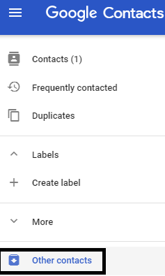 other contacts in Gmail