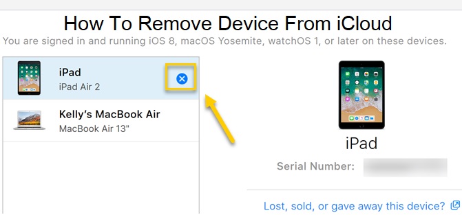 remove device from iCloud