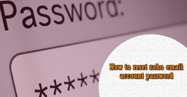 reset zoho mail password