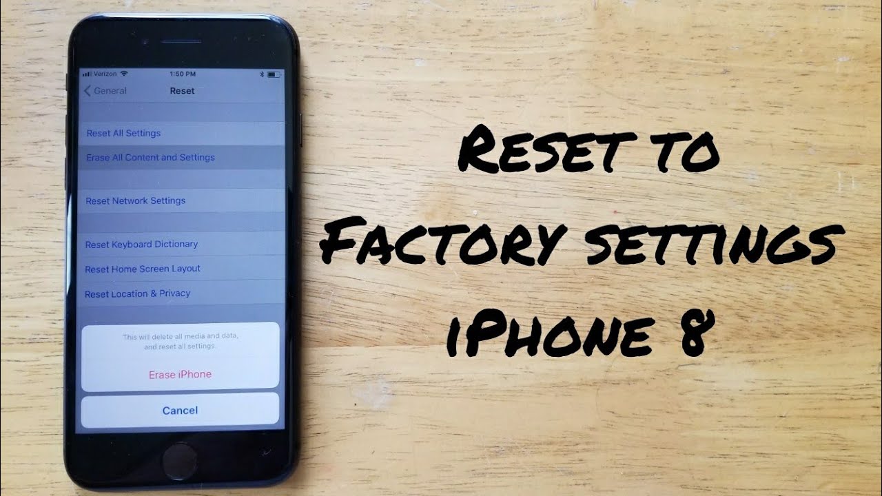 factory reset setting iphone