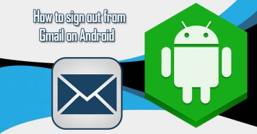 sign out gmail from android