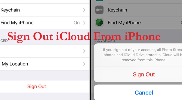 Signout iCloud From iPhone